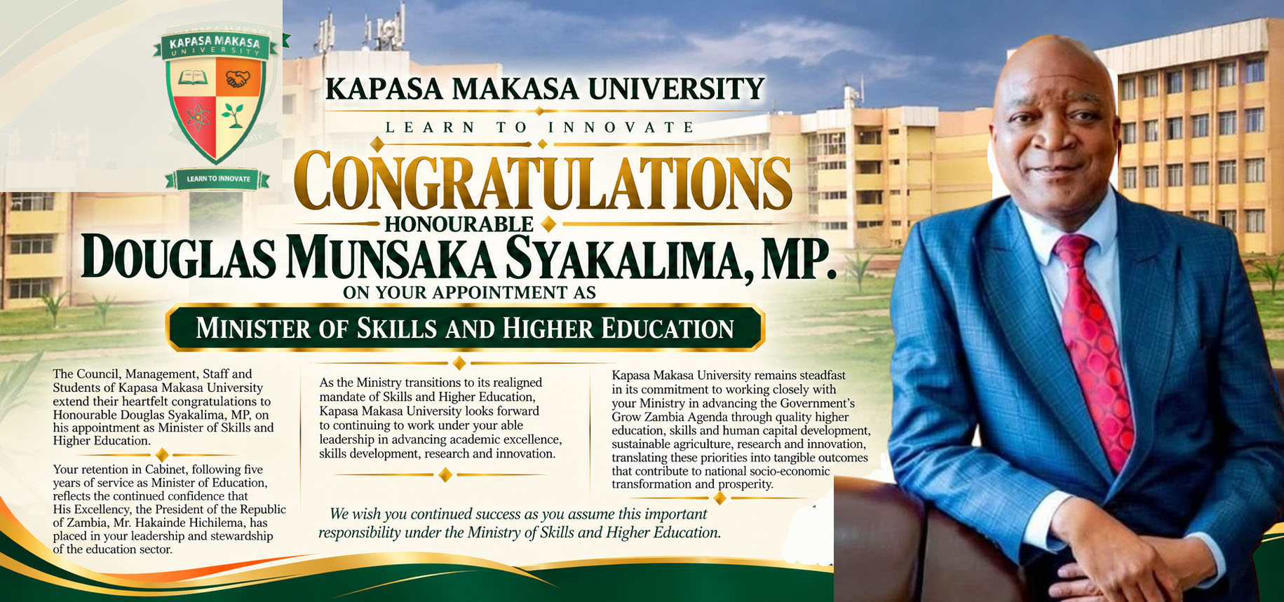 Congratulatory message